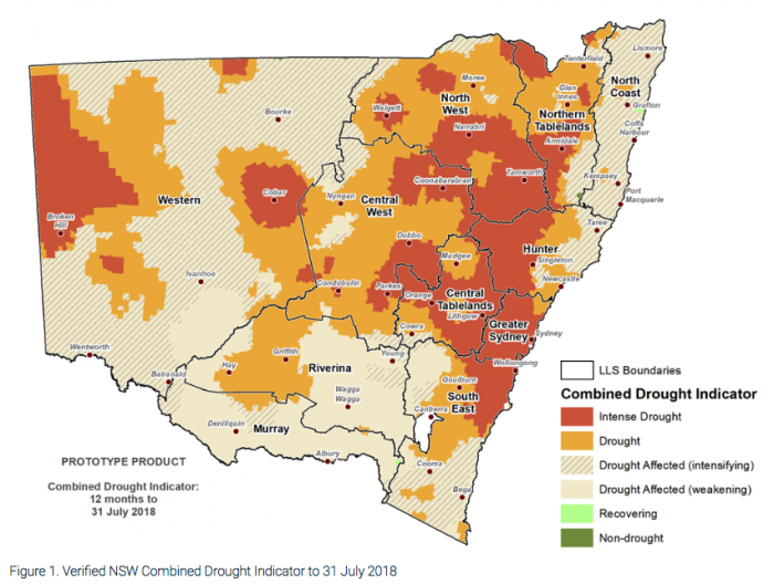 Drought declared NSW August 2018